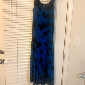 blue tye dye dress